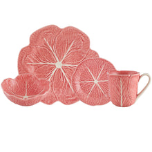 Load image into Gallery viewer, Bordallo Pinheiro Cabbage Pink 4 Piece Dinnerware Set
