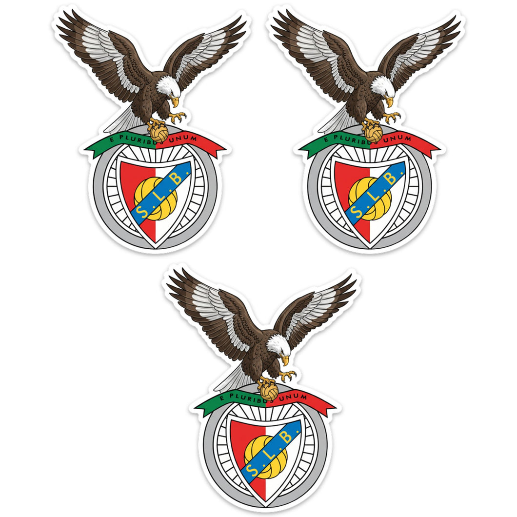 SL Benfica Eagle Stickers – Club Crest Design, Set of 3