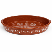 Load image into Gallery viewer, Socerâmica Hand-Painted Terracotta Oval Roaster, Made in Portugal
