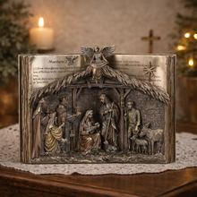 Load image into Gallery viewer, Holy Bible Nativity Set – Bronze Finish Religious Sculpture

