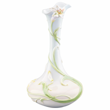 Load image into Gallery viewer, Lily Vine Porcelain Vase – Floral Decorative Vase
