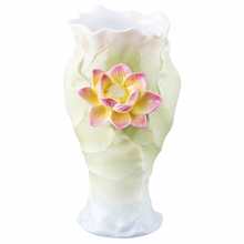 Load image into Gallery viewer, Lotus Flower Porcelain Vase - Floral Decorative Vase

