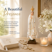 Load image into Gallery viewer, 11" Our Lady Of Fatima Virgin Mary White Religious Statue, #1025

