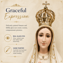 Load image into Gallery viewer, 31" Our Lady Of Fatima Virgin Mary Beige Religious Statue, #1037V
