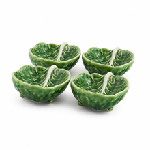 Load image into Gallery viewer, Bordallo Pinheiro Cabbage Small Leaf Bowl, Set of 4
