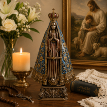 Load image into Gallery viewer, Our Lady of Aparecida Statue – Catholic Cold Cast Bronze Figurine, 9.5”
