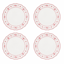 Load image into Gallery viewer, Costa Nova Vila White &amp; Red 12 Piece Dinnerware Set
