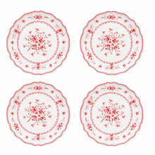 Load image into Gallery viewer, Costa Nova Vila White &amp; Red 12 Piece Dinnerware Set

