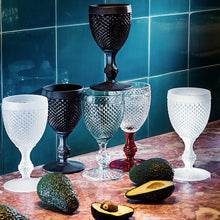 Load image into Gallery viewer, Vista Alegre Bicos All Purpose Frosted Black Goblet, Set of 4
