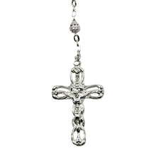 Load image into Gallery viewer, Silver Plated Circular Beads Made in Portugal Our Lady of Fatima Religious Necklace
