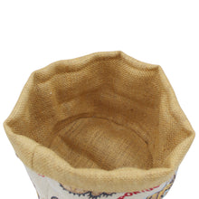 Load image into Gallery viewer, Traditional Portuguese Icons Red &amp; Beige Bread Basket - Decorative Cotton Blend with Jute Interior
