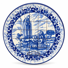 Load image into Gallery viewer, Hand-Painted Portuguese Ceramic Azulejo Plate – Fatima Design, 9.75"
