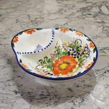 Load image into Gallery viewer, Hand-painted Decorative Ceramic Portuguese Blue Floral Olive Dish
