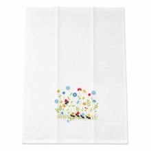 Load image into Gallery viewer, Portuguese Embroidered Cotton Tea Towels – Set of 2, 100% Cotton (28" x 20.5") - Wildflowers &amp; Ants
