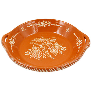 Set of 2 Portuguese Terracotta Frigideiras – Traditional Hand-Painted Clay Cooking and Serving Dishes