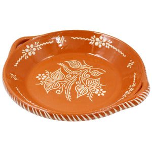 Set of 2 Portuguese Terracotta Frigideiras – Traditional Hand-Painted Clay Cooking and Serving Dishes