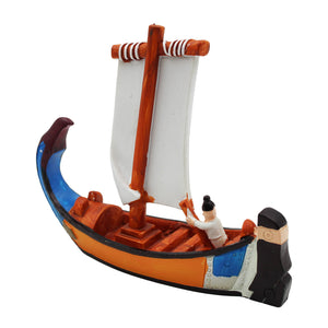 Traditional Aveiro Portugal Moliceiro Boat Figurine