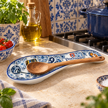 Load image into Gallery viewer, Portuguese Ceramic Spoon Rest – Portugal Icons Design, 10.5"
