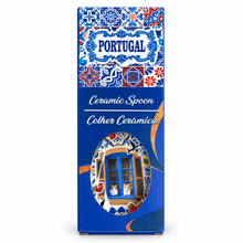 Load image into Gallery viewer, Portuguese Ceramic Spoon Rest – Azulejo Window Design, 10.5"
