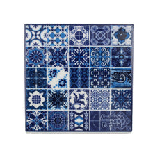 Load image into Gallery viewer, Traditional Blue Tile Azulejo Portuguese Ceramic Coffee Mug with Coaster
