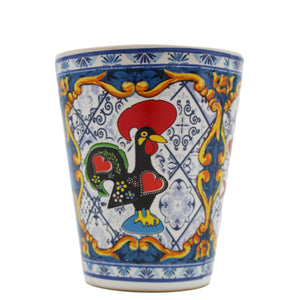 Traditional Portuguese Icons Ceramic Shot Glasses, Set of 4