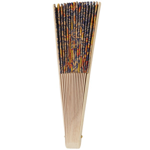Portuguese Cork Hand Fan – Decorative Folding Fan with Colorful Azulejo Tile Design