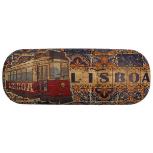 Traditional Lisbon Portugal Cork Eyeglass Case with Cleaning Cloth