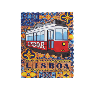 Traditional Lisbon Portugal Cork Eyeglass Case with Cleaning Cloth