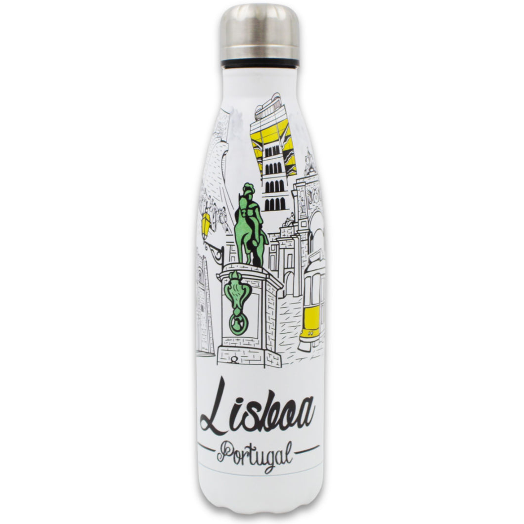 Lisboa Landmarks Stainless Steel Insulated Water Bottle