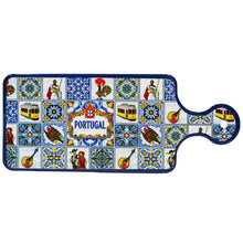 Load image into Gallery viewer, Traditional Portuguese Icons Ceramic Serving Tray, Decorative Tray
