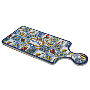 Traditional Portuguese Icons Ceramic Serving Tray, Decorative Tray