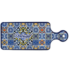 Load image into Gallery viewer, Traditional Portuguese Tile Azulejo Ceramic Serving Tray, Decorative Tray
