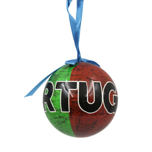 Traditional Portugal Themed Green and Red Christmas Ornament