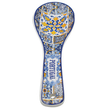 Load image into Gallery viewer, Portuguese Ceramic Spoon Rest – Blue Azulejo Tile Design
