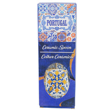 Load image into Gallery viewer, Portuguese Ceramic Spoon Rest – Blue Azulejo Tile Design
