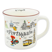 Load image into Gallery viewer, Portuguese Icons and Landmarks Ceramic Mug, 12 oz.
