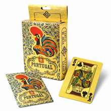 Load image into Gallery viewer, Portugal Playing Cards – Premium Plastic Deck with Azulejo Tile Design &amp; Barcelos Rooster
