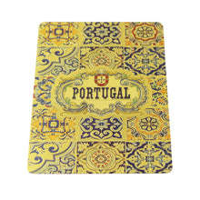 Load image into Gallery viewer, Portugal Golden Plastic Playing Cards with Azulejo-Inspired Box Design
