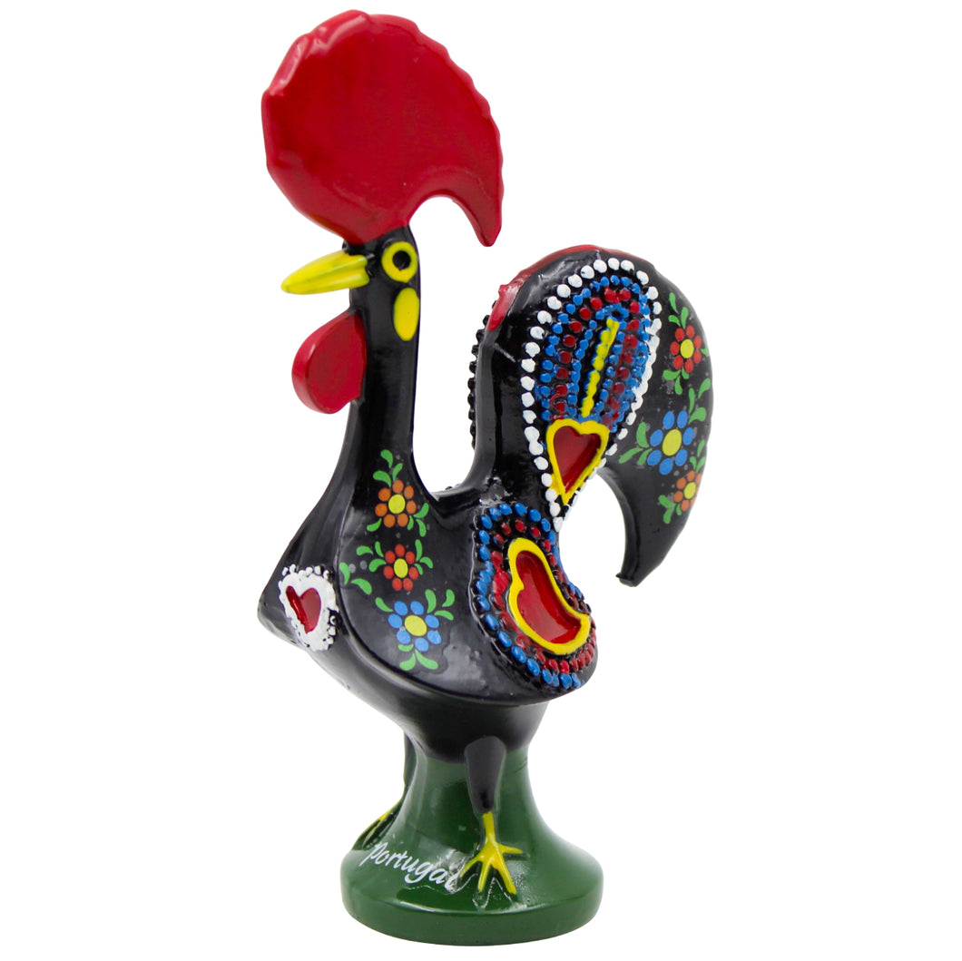 Portuguese Barcelos Rooster Figurine – Colorful Resin Statue with Traditional Design
