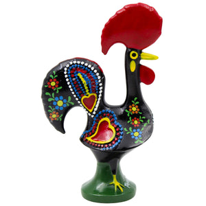 Portuguese Barcelos Rooster Figurine – Colorful Resin Statue with Traditional Design