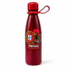 Load image into Gallery viewer, Portuguese Stainless Steel Water Bottle with Barcelos Rooster &amp; Portugal Crest Design
