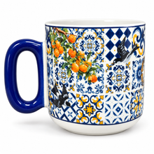 Load image into Gallery viewer, Portugal Cats &amp; Orange Blue Tile Ceramic Mug – 10 oz
