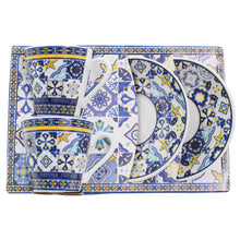 Load image into Gallery viewer, Portuguese Azulejo Espresso Cup &amp; Saucer Set - Mixed Tile Design, Set of 2 with Gift Box
