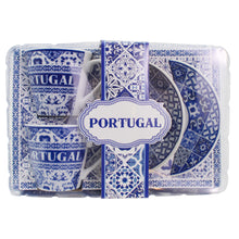 Load image into Gallery viewer, Portuguese Azulejo Espresso Cup &amp; Saucer Set - Blue &amp; White Tile Design, Set of 2 with Gift Box
