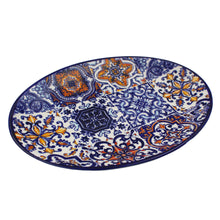Load image into Gallery viewer, Portugal Tile Azulejo Themed 8&quot; Oval Platter, Serving Platter
