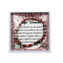Load image into Gallery viewer, Our Lady of Fatima Made in Portugal Jaspe Vermelho Bracelet
