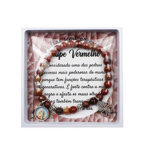 Our Lady of Fatima Made in Portugal Jaspe Vermelho Bracelet