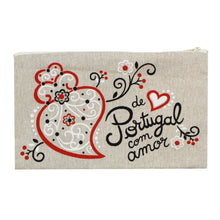 Load image into Gallery viewer, Large &#39;de Portugal Com Amor&#39; Cosmetic &amp; Toiletry Bag

