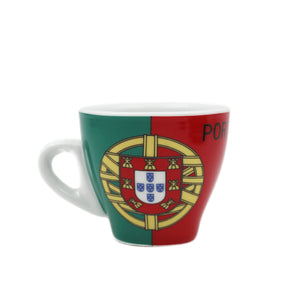 Portugal Themed Espresso Cup and Saucer Set, Set of 6