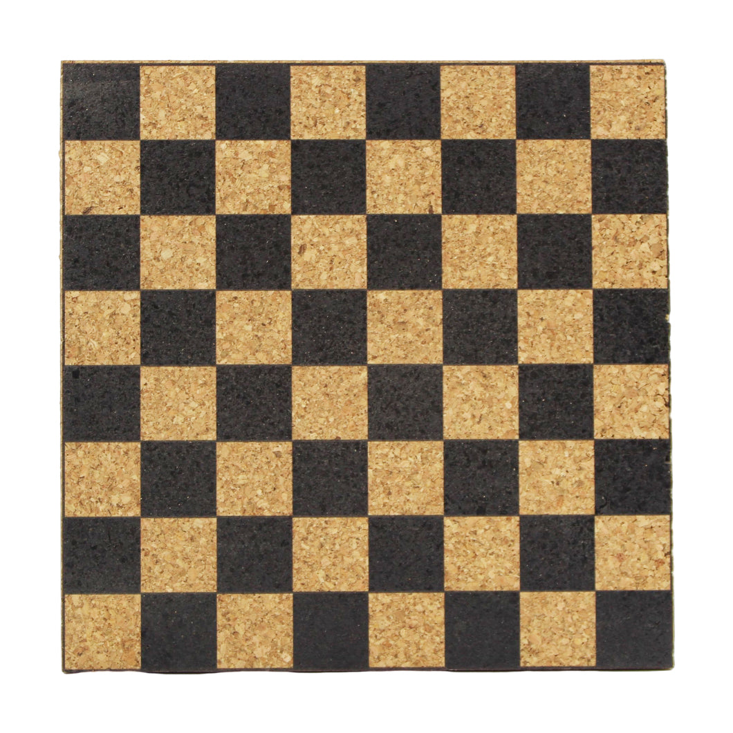 Portuguese Natural Cork Checkers Themed Trivet